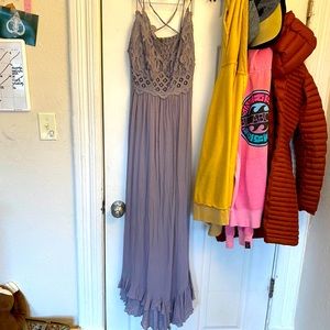 Free People Adella Lace Maxi Dress